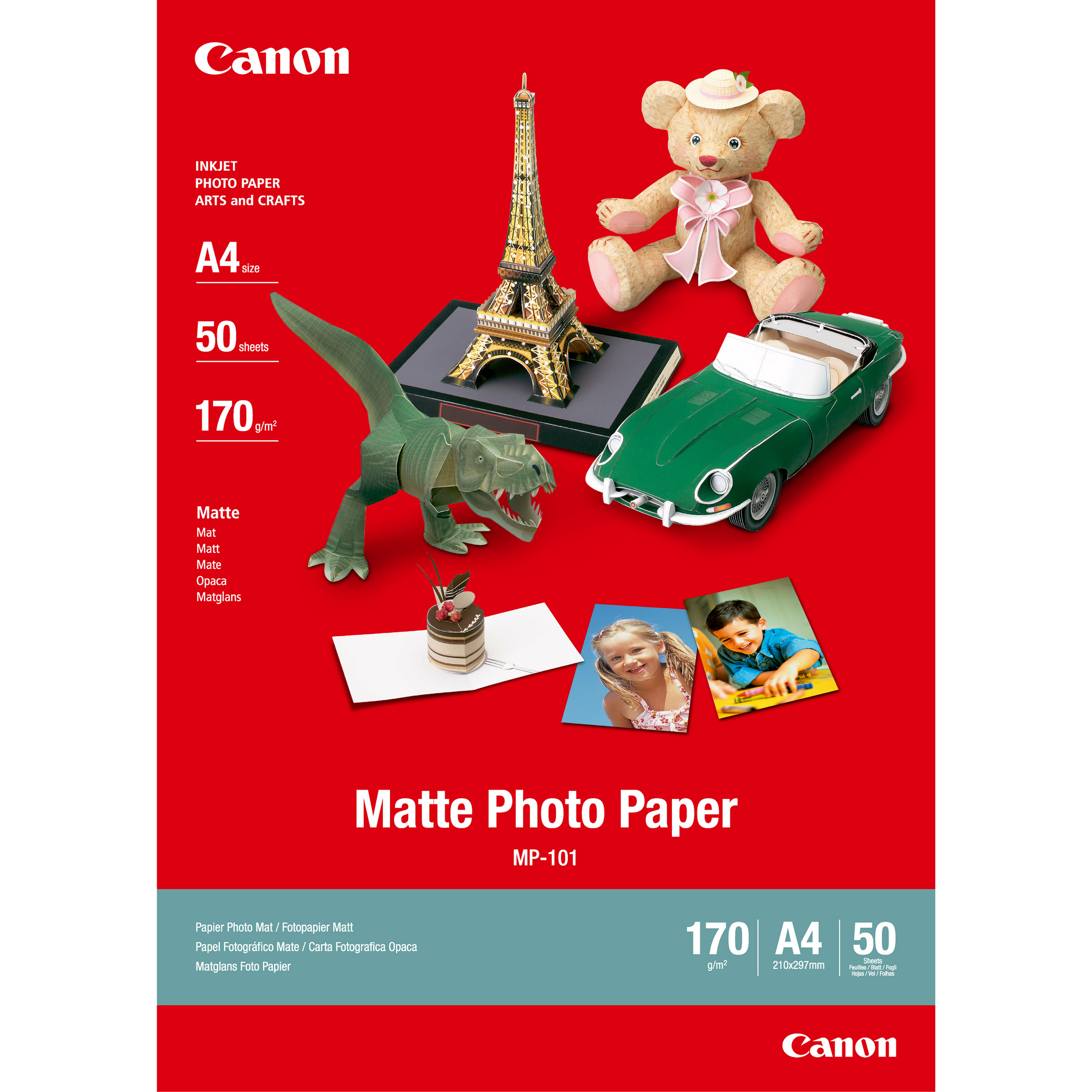 Canon Papel Acabado Mate, A4, 50 Hojas, 170g.