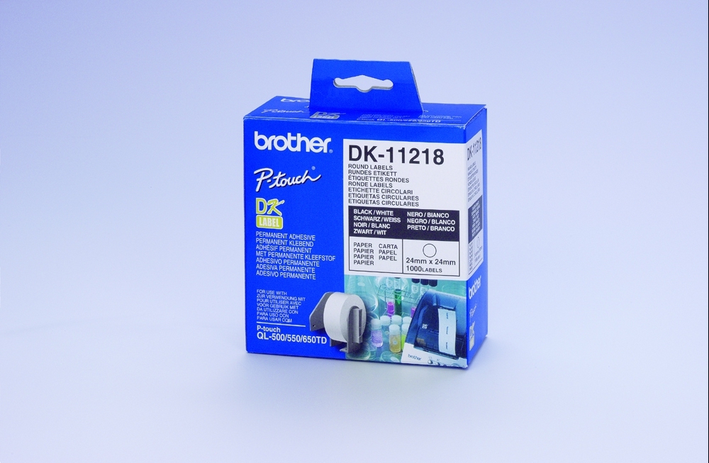 BROTHER Rollo de Etiquetas Circulares de 24mm de 1000 Uds.