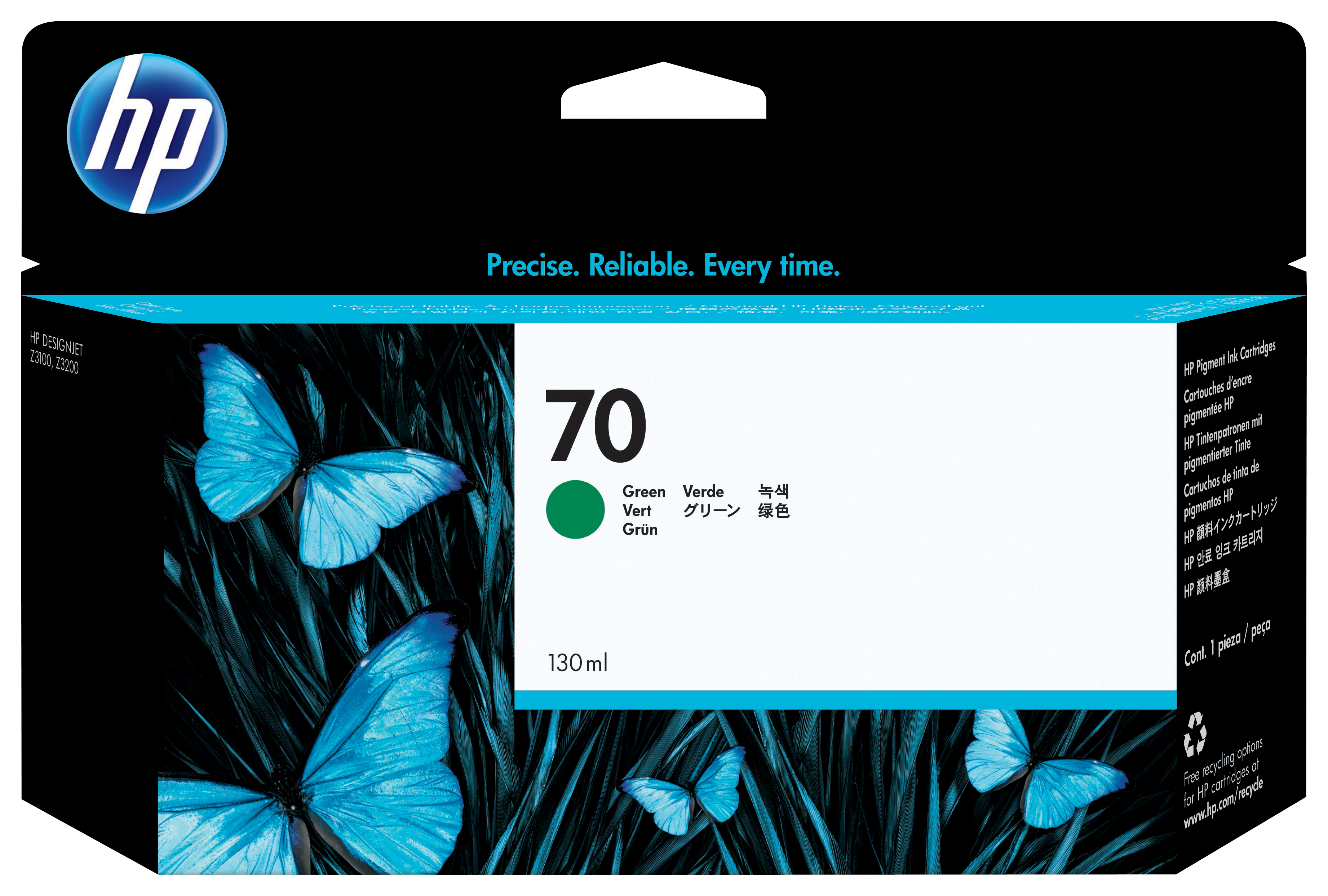 HP Designjet Z3100/Z3200 Nº70 Cartucho verde