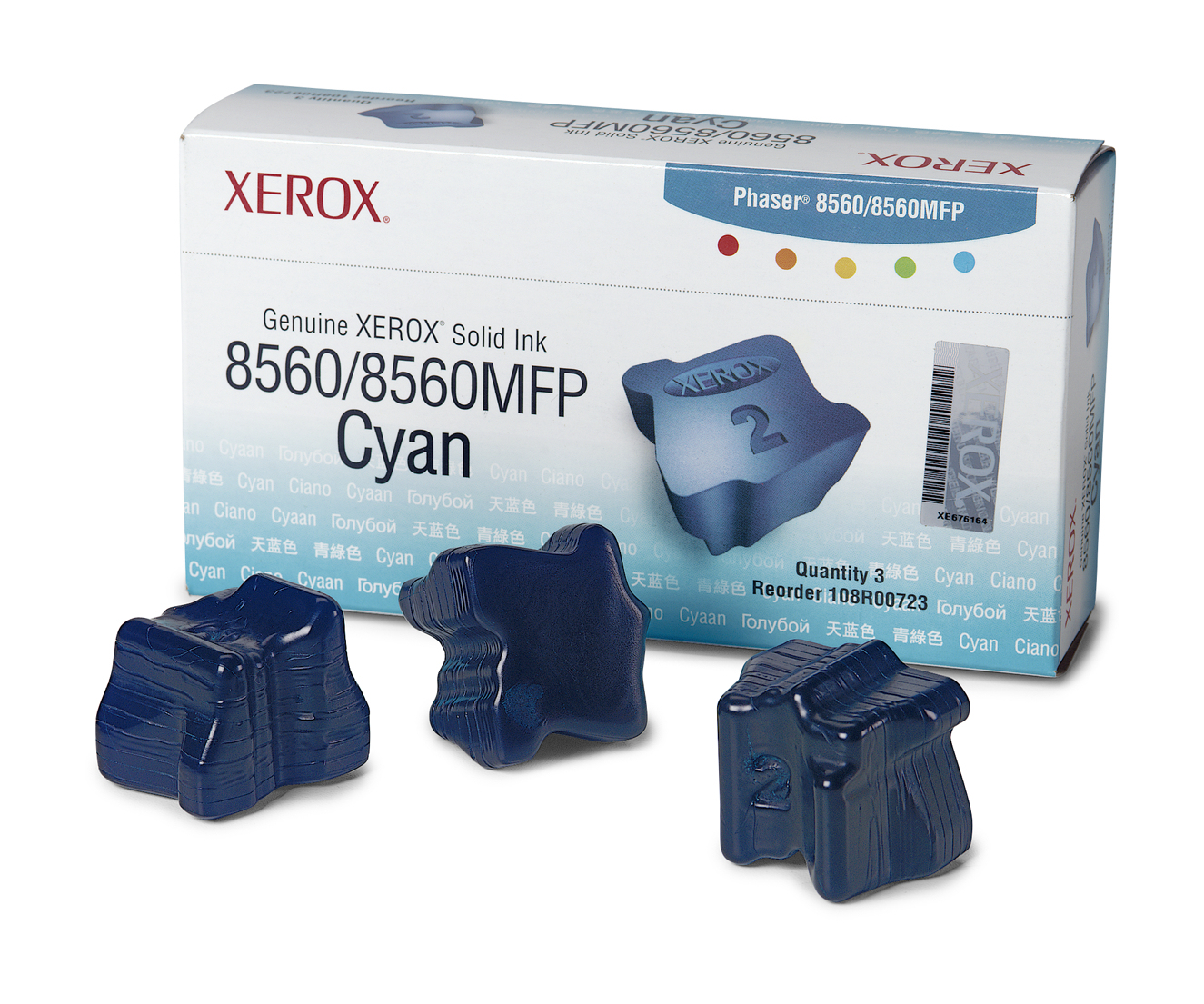 XEROX Toner TEKTRONIX Phaser 85603 barras Cartucho tinta solida Cian