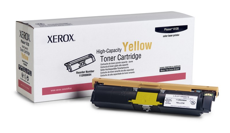 XEROX TEKTRONIX Phaser 6120 Toner Amarillo  Alta Capacidad (4.500 pag.)