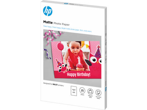 HP Papel foto mate 10x15cm 25hojas