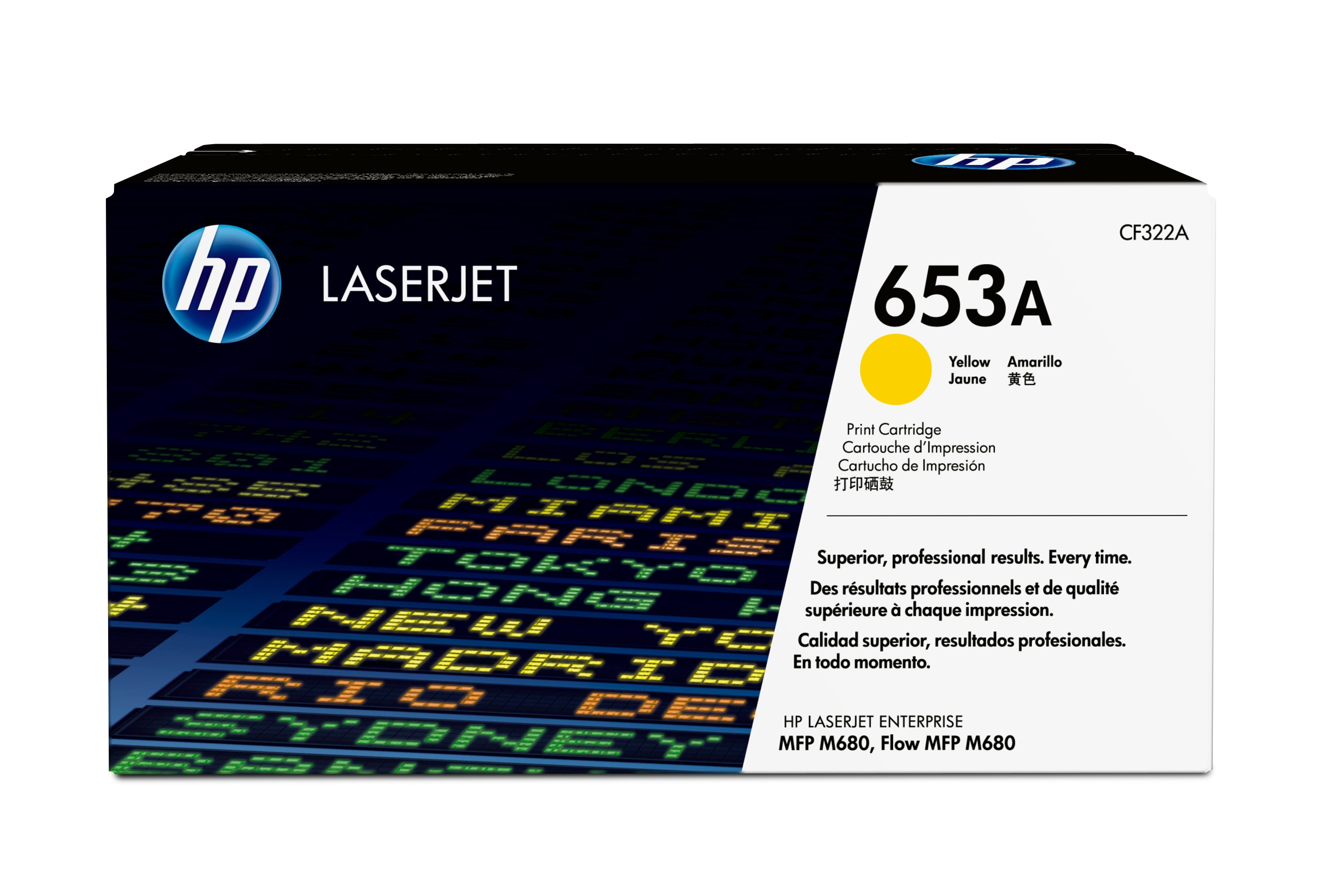 HP LaserJet Enterprise Flow MFP M680f 653A Toner Amarillo