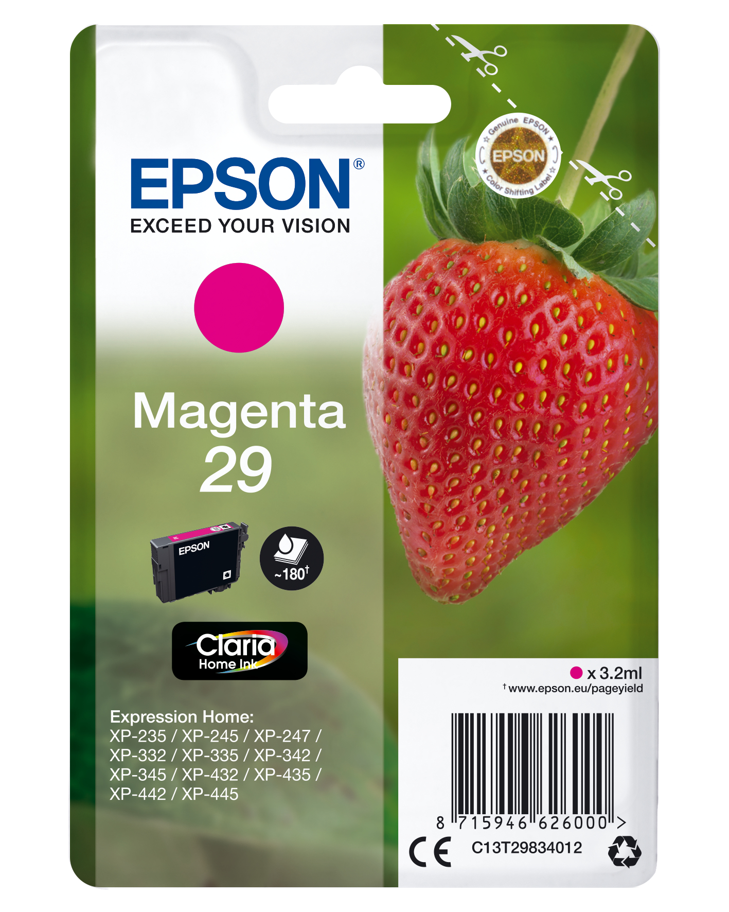EPSON Expression Home XP-235 Cartucho Magenta nº 29