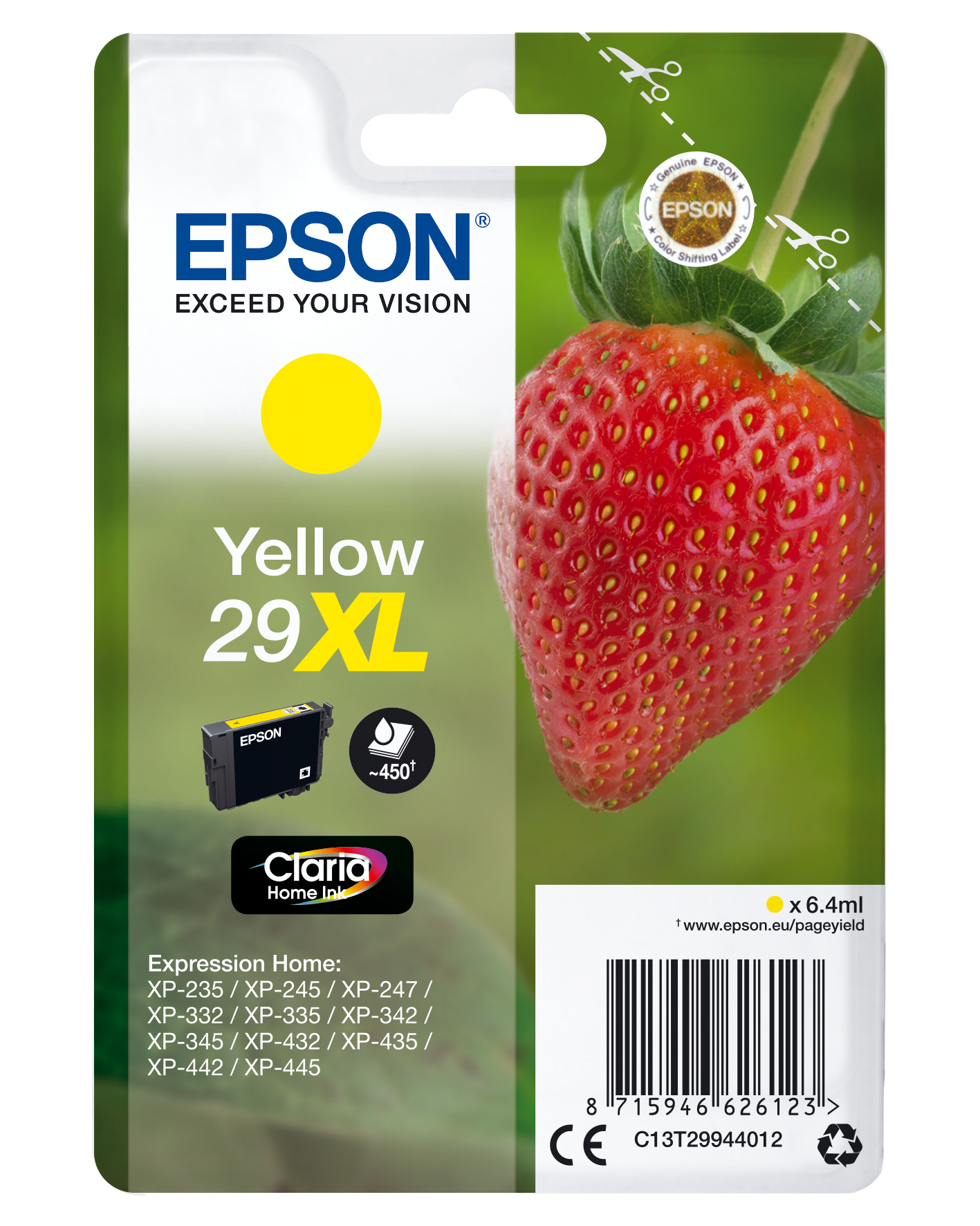 EPSON Expression Home XP-235 Cartucho Amarillo 29XL