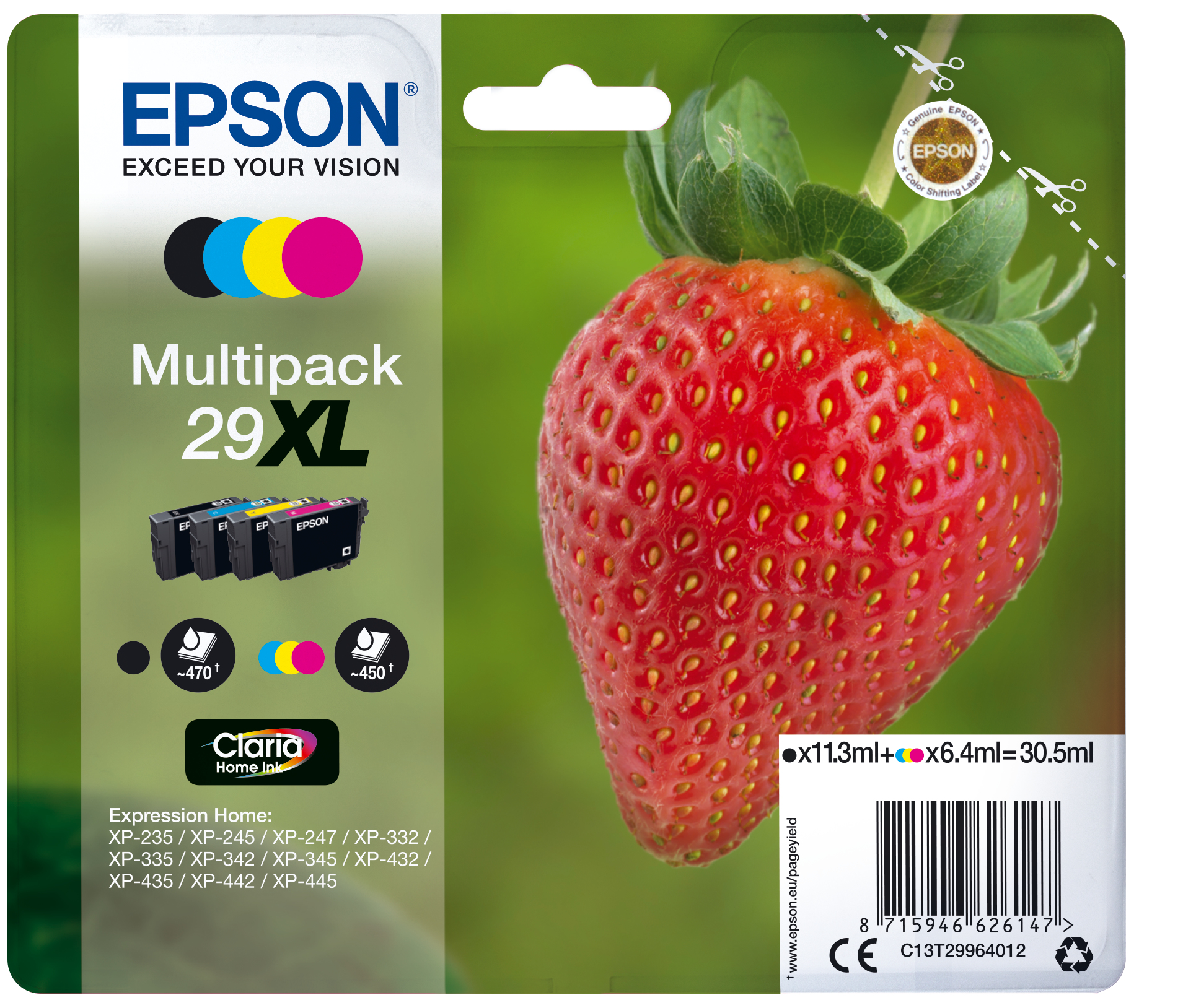 EPSON Expression Home XP-235/352 Cartucho Multipack 4 colores 29XL