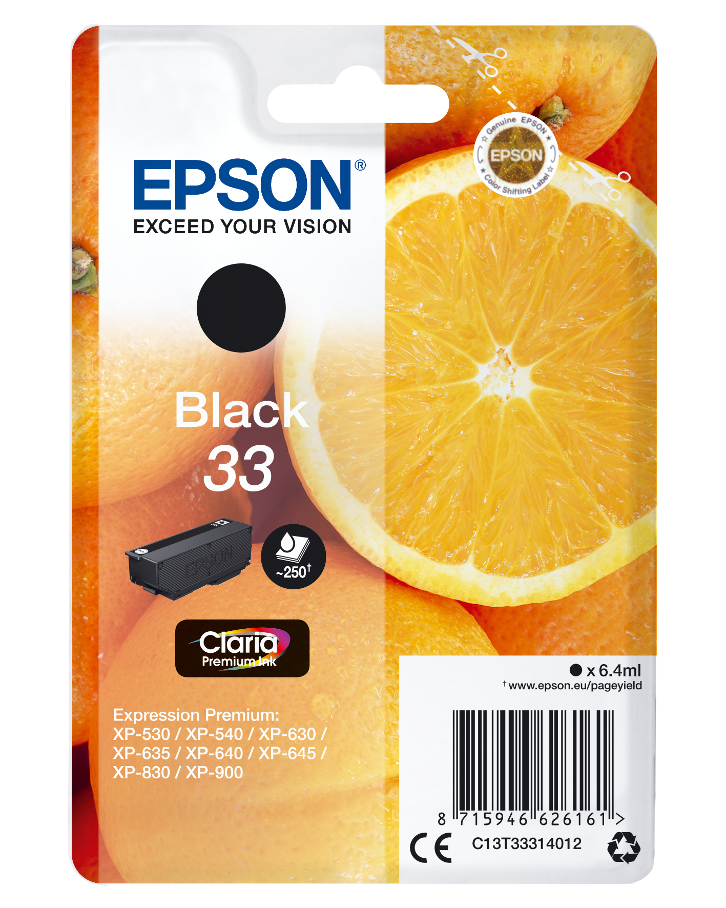 EPSON Expression Home XP-530 Cartucho Negro Nº33