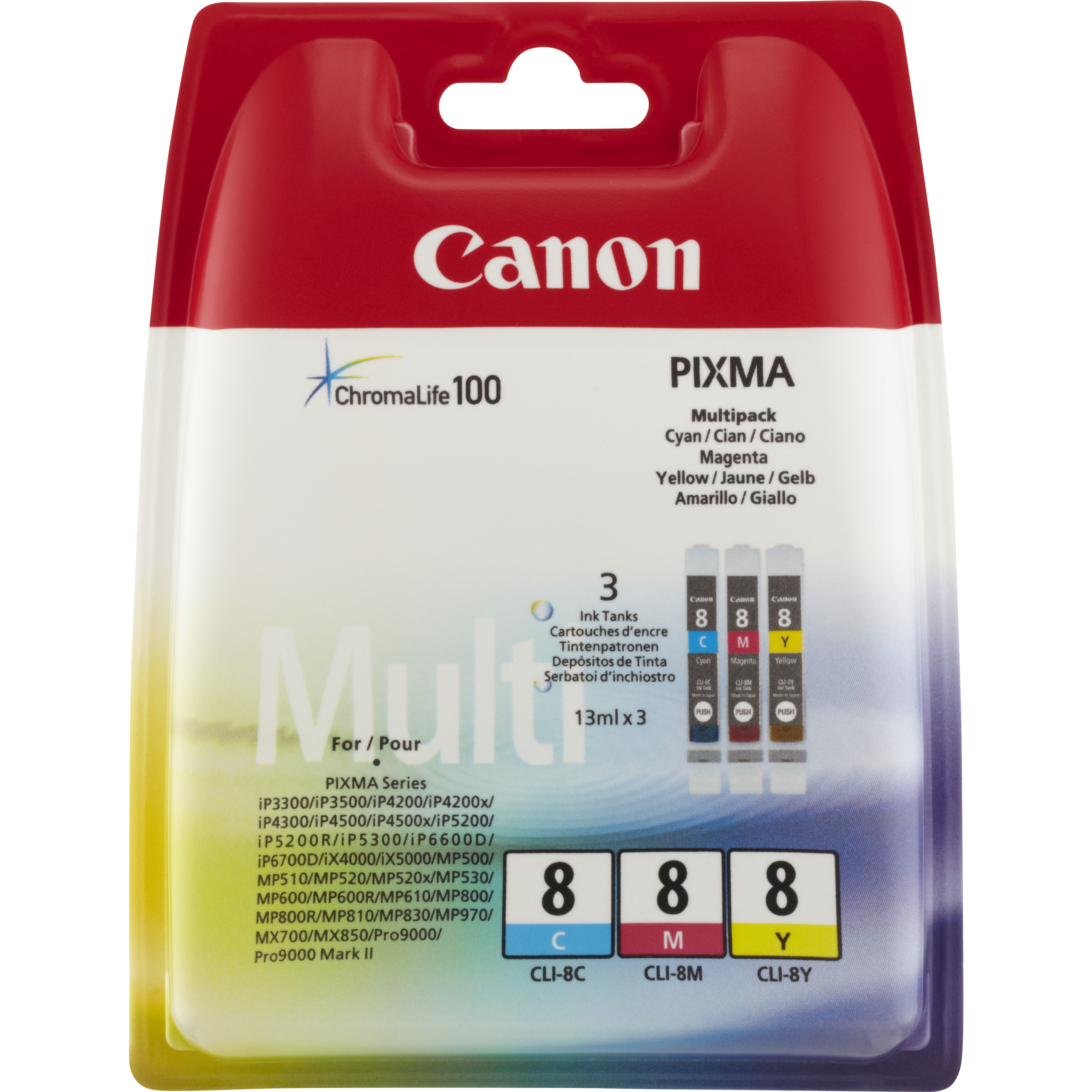 Canon BJ-W 8500 Pack 3 Cartuchos Cian/Magenta/Amarillo