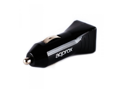 APPROX Cargador Doble USB para Coche (Negro)