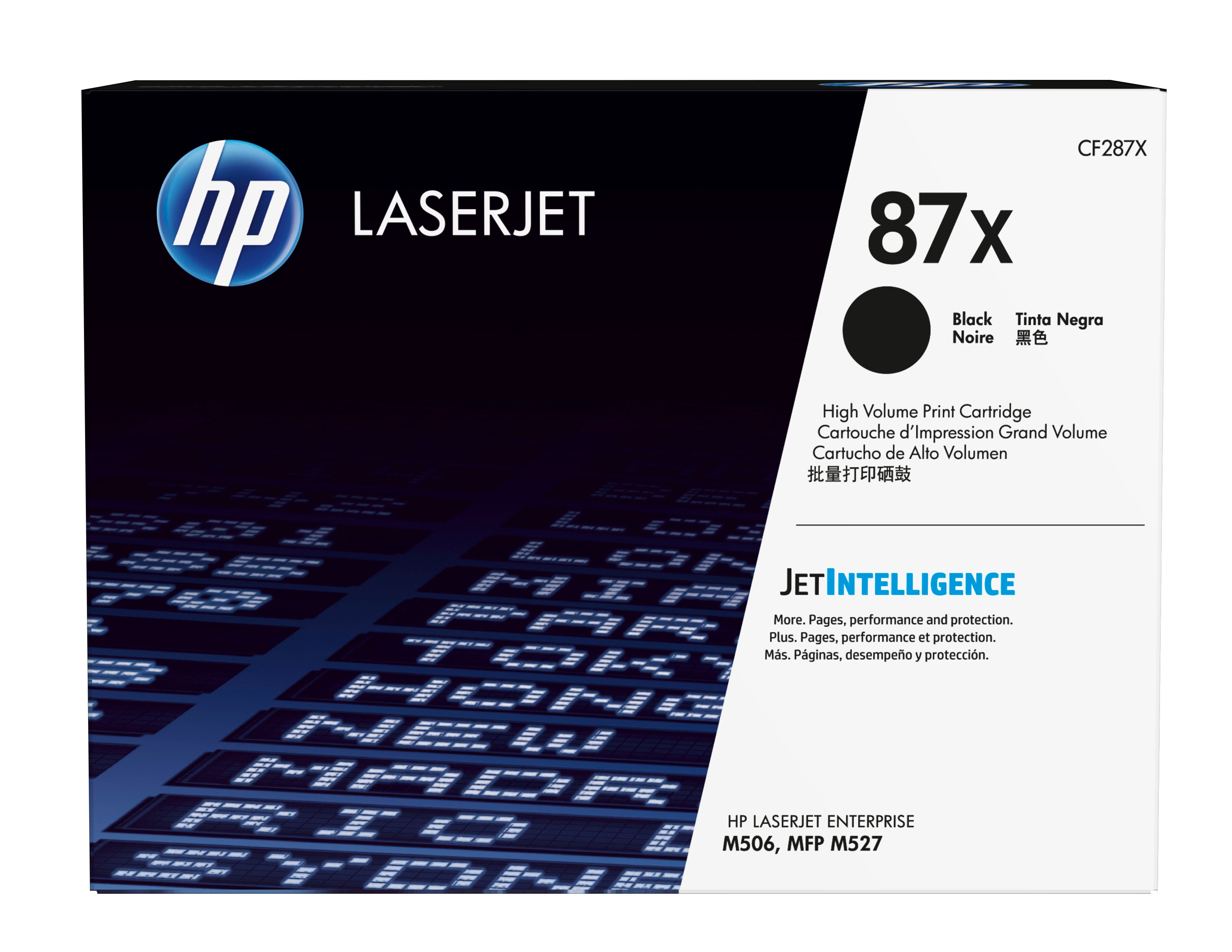 HP Toner Toner LaserJet Enterprise M506dn/M527 Negro 87X Alta capacidad 18.000 paginas