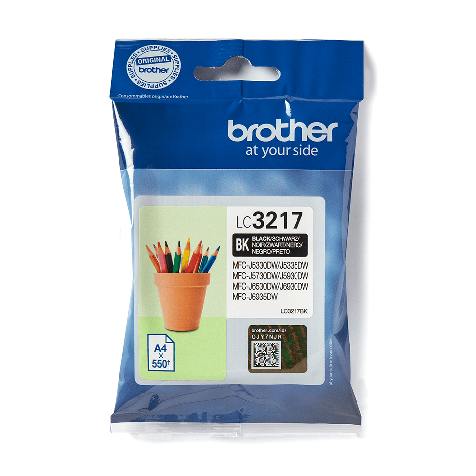 BROTHER Cartucho de tinta negra para MFCJ5330,MFCJ6530DW,MFCJ6930DW