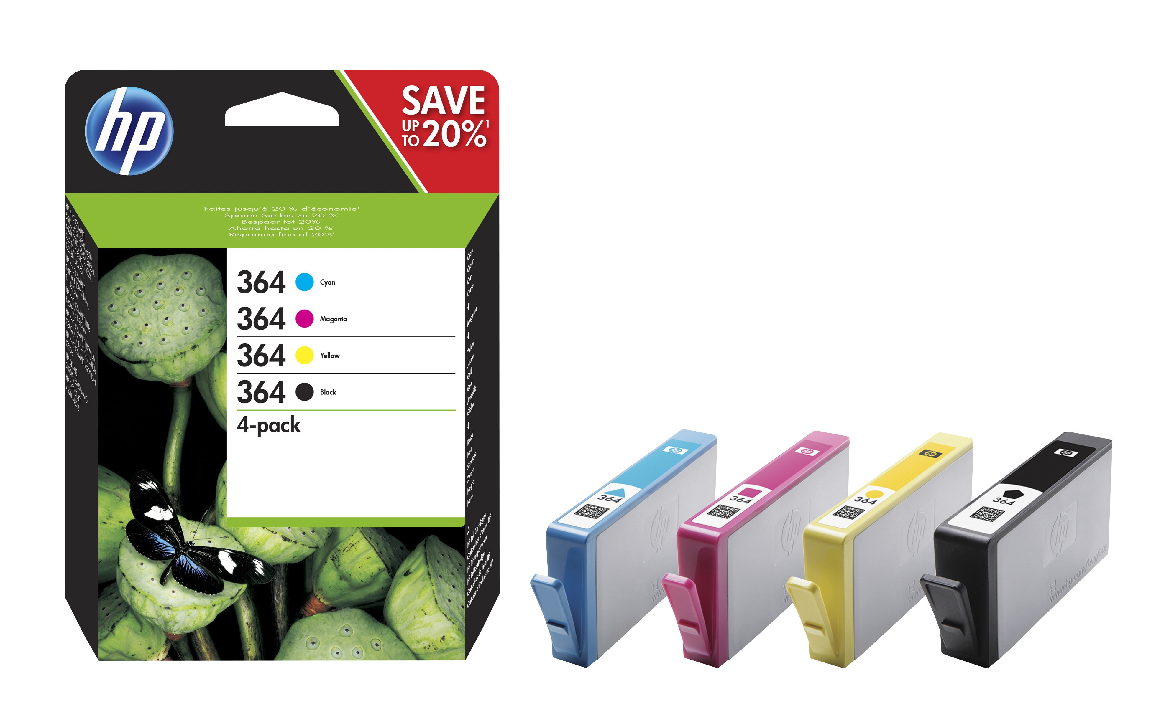 HP Photosmart D5460 nº364 Pack 4 Cartuchos (N/C/M/Y)