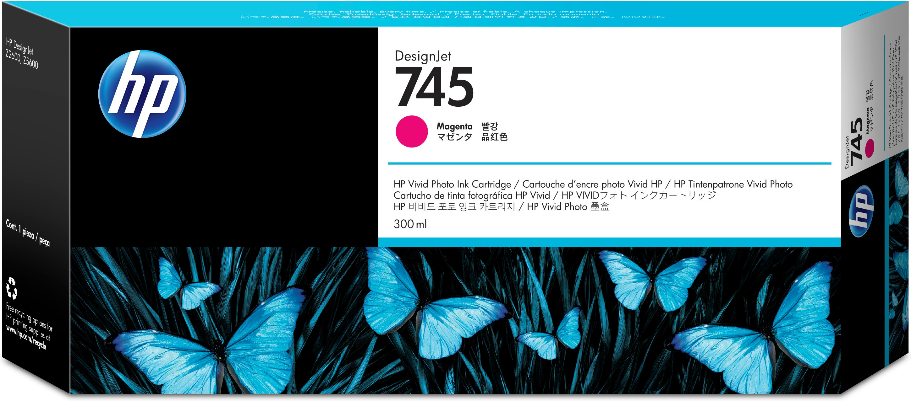 HP DesignJet 745 Cartucho Magenta 300ml