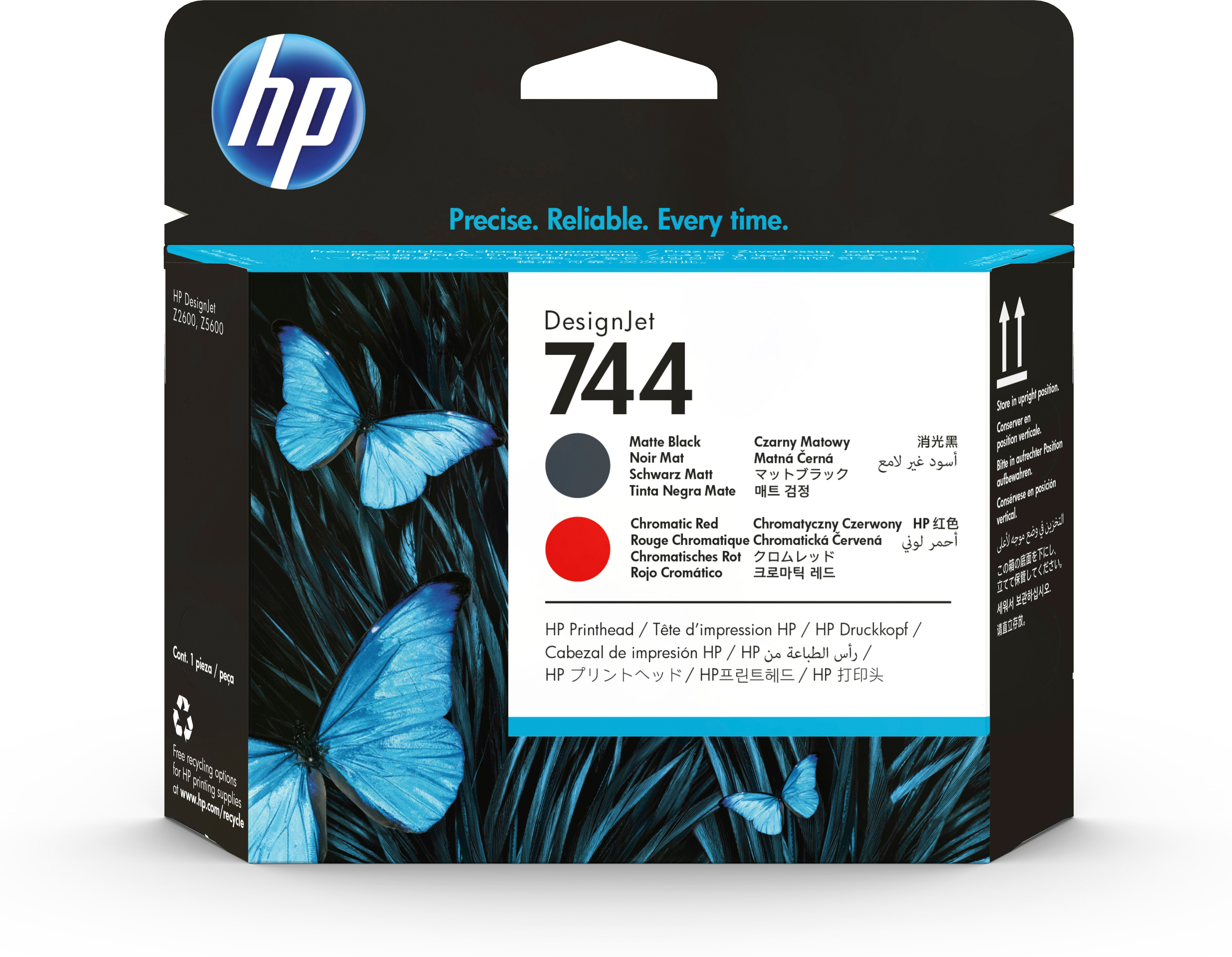 HP DesignJet 744 Cabezal de impresion Negro mate y Rojo