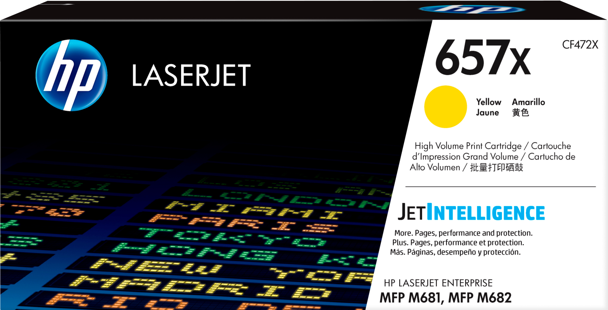 HP LaserJet Enterprise MFP M681 Toner Amarillo Alto 657X
