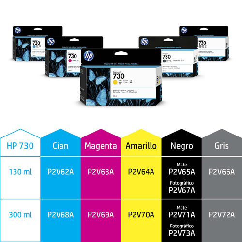 HP nº730 300-ml Yellow Ink Cartridge