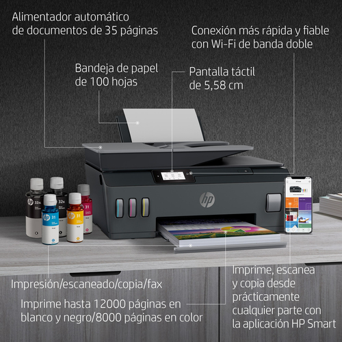 HP multifuncion inkjet Smart Tank Plus 655