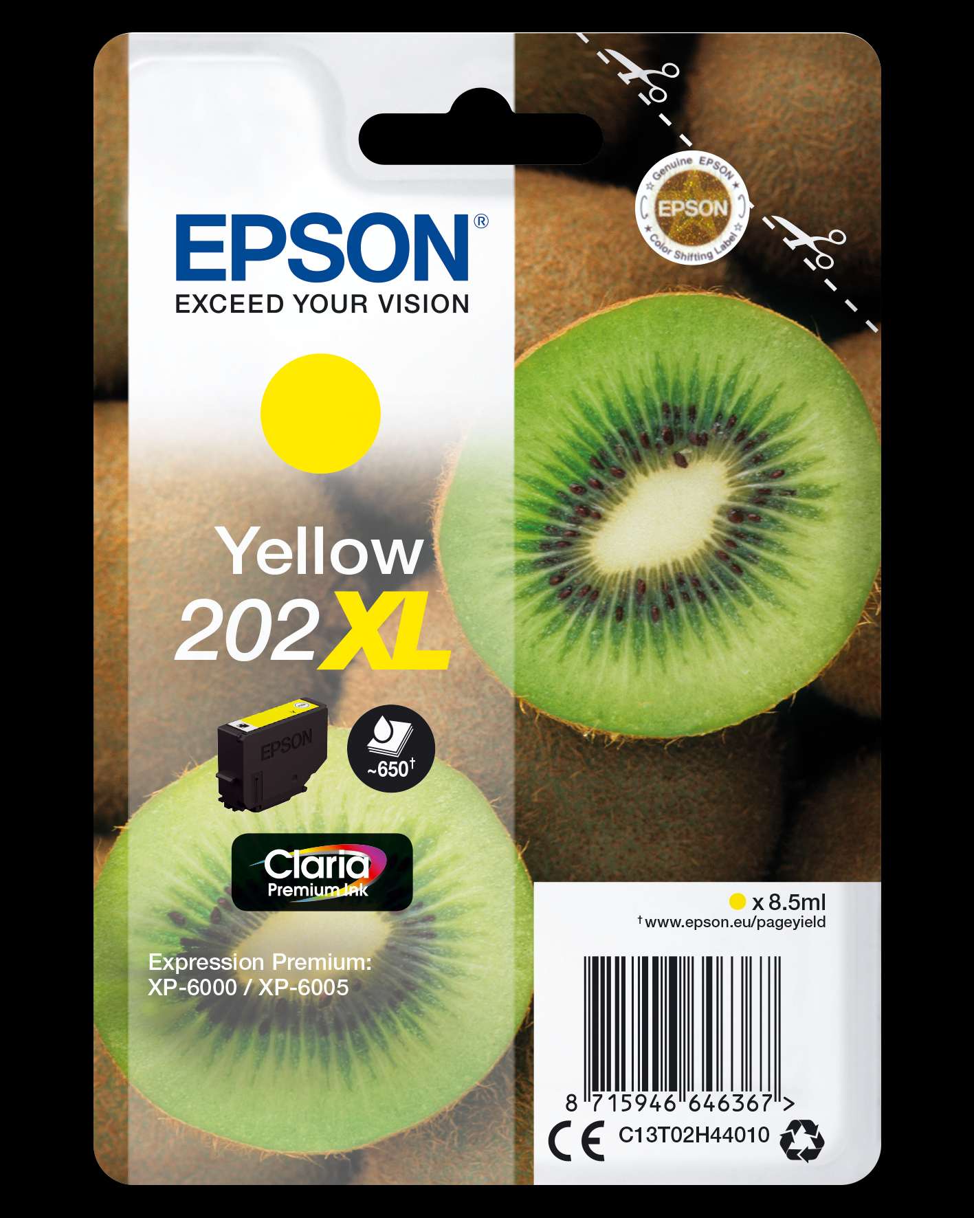 EPSON Singlepack Yellow 202XL Claria Premium Ink