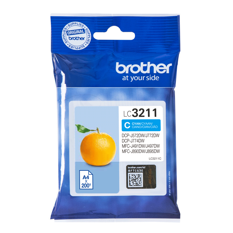 BROTHER Cartucho de tinta cian LC3211C