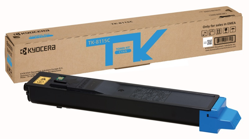 KYOCERA M8124/M8130 CARTUCHO DE TÓNER CYAN(1T02P3CNL0, TK-8115C)6.000 COPIAS