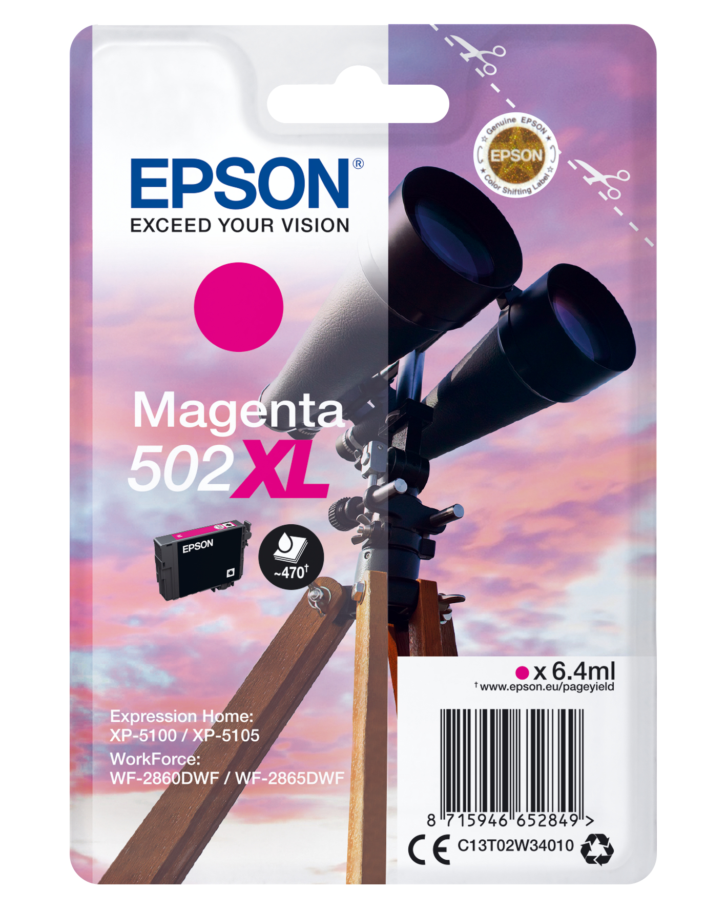 EPSON Singlepack Magenta 502XL Ink