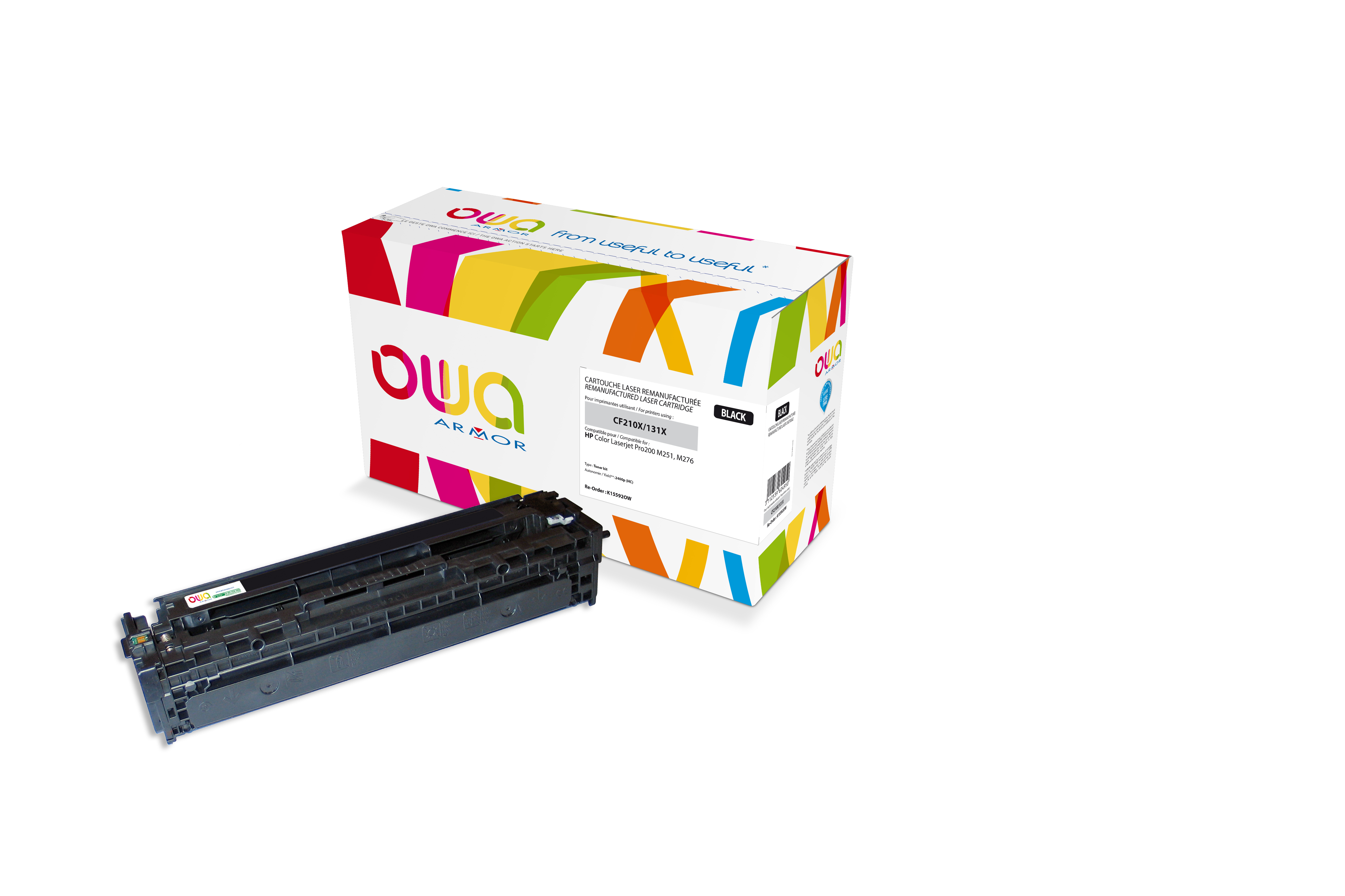 ARMOR Toner Negro CF210X para HP Color Laserjet Pro200 M251, M276 y 6273B002 para CANON LBP 7100, 7110, MF8230, 8280