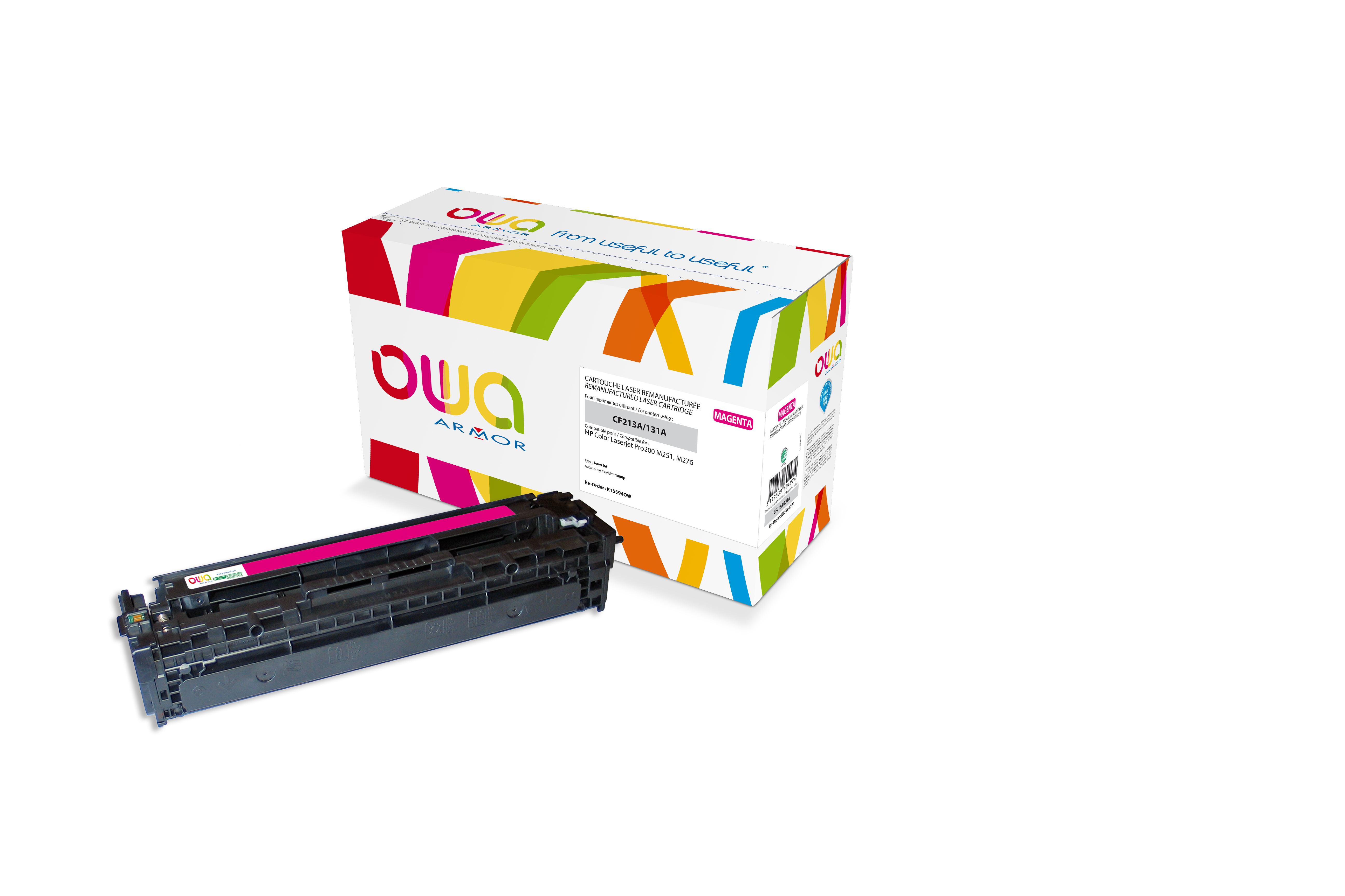 ARMOR Toner Magenta CF213A para HP Color Laserjet Pro200 M251, M276 y 6270B002 para CANON LBP 7100, 7110, MF8230, 8280