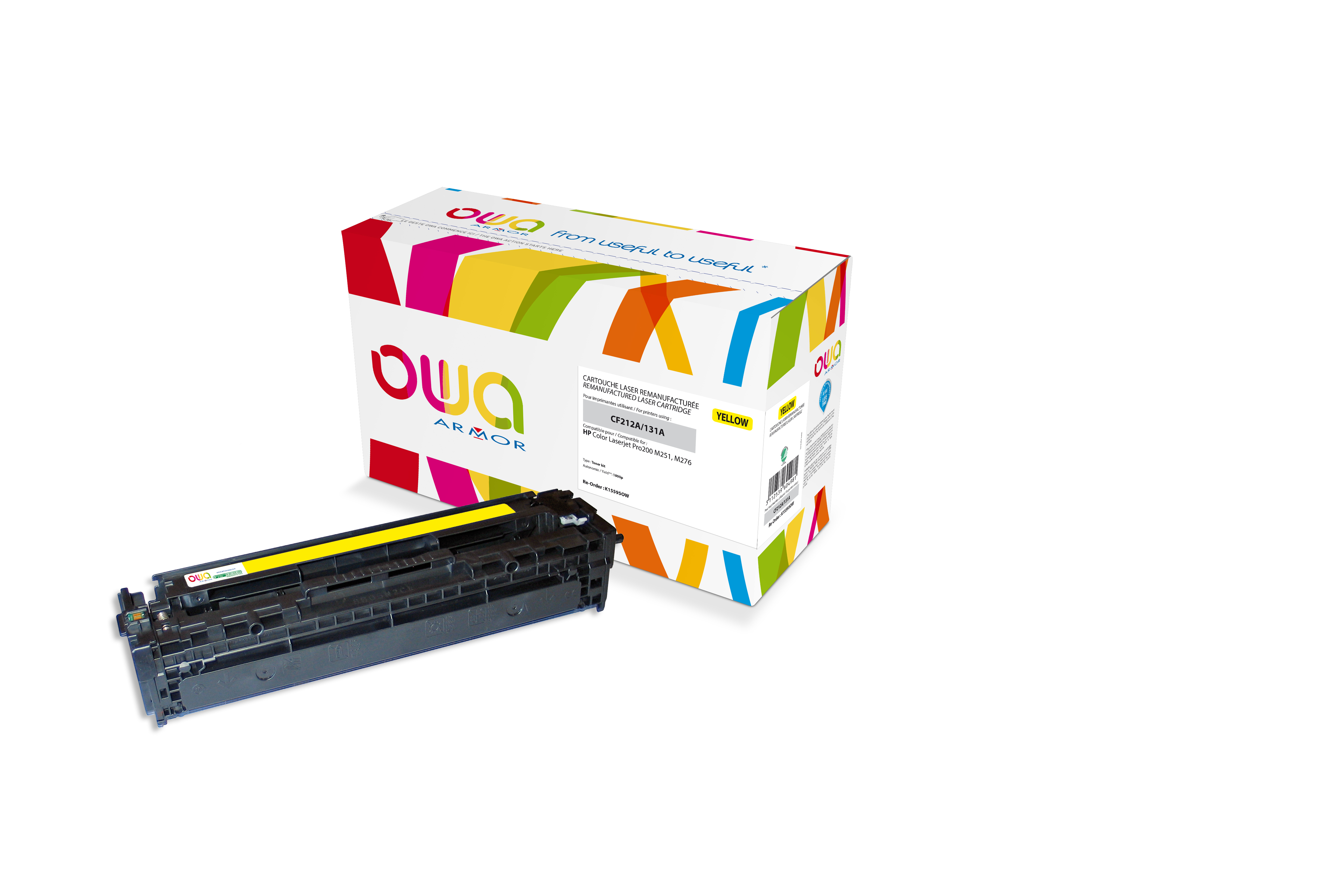 ARMOR Toner Amarillo CF212A para HP Color Laserjet Pro200 M251, M276 y 6269B002 para CANON LBP 7100, 7110, MF8230, 8280