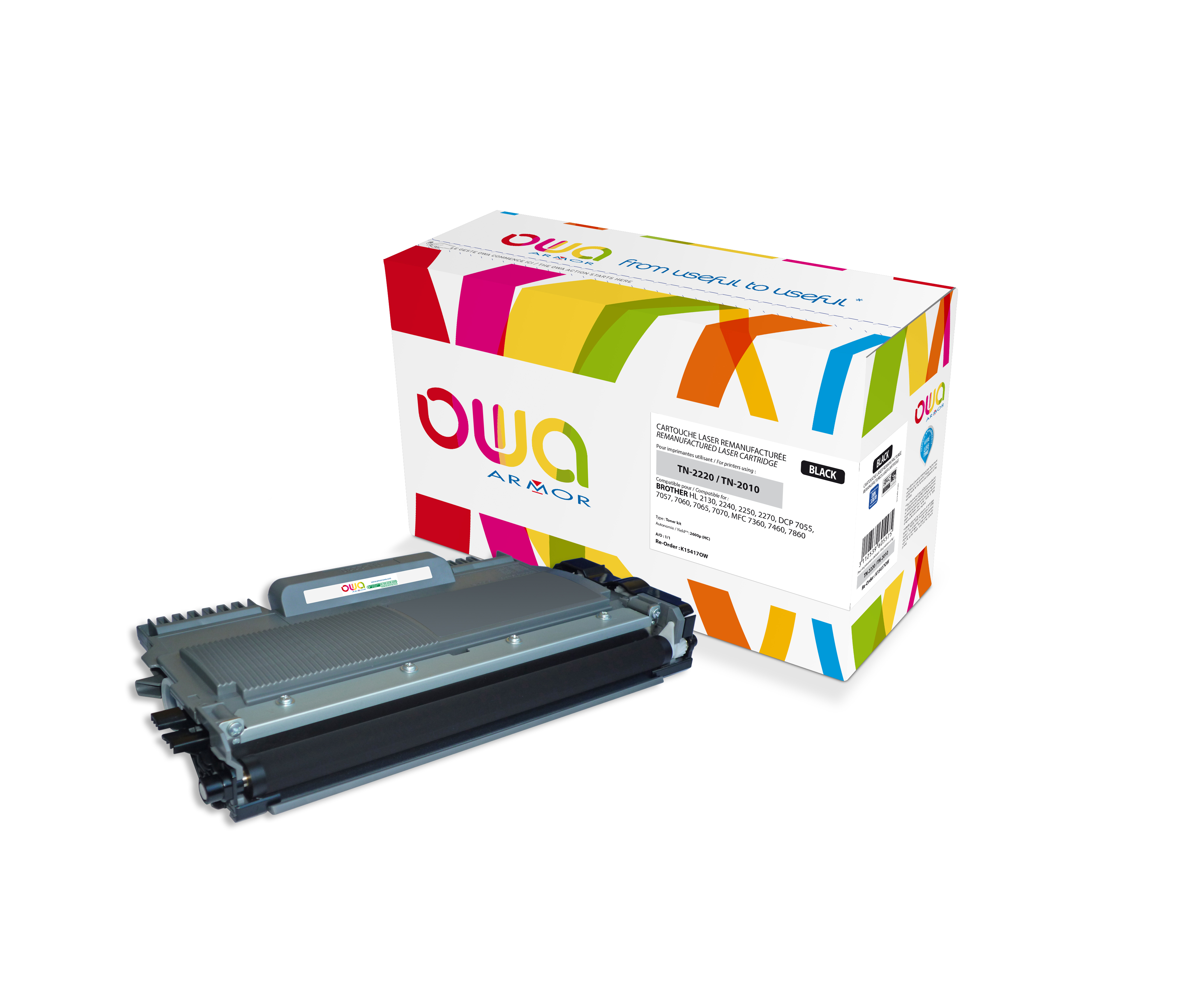 ARMOR Toner TN2220 para Brother HL 2130, 2240, 2250, 2270, DCP 7055, 7057, 7060, 7065, 7070, MFC 7360 2600p
