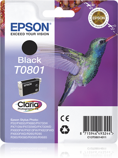 Epson Stylus Photo R-265/360/RX-560/585/685 Cartucho Negro (Radiofrecuencia + acoustic magnetic)