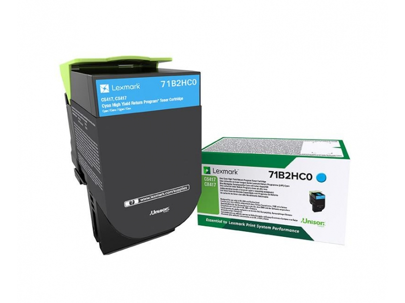 Lexmark CS/CX 417, 517 Cartucho de toner cian Alto Rendimiento Retornable