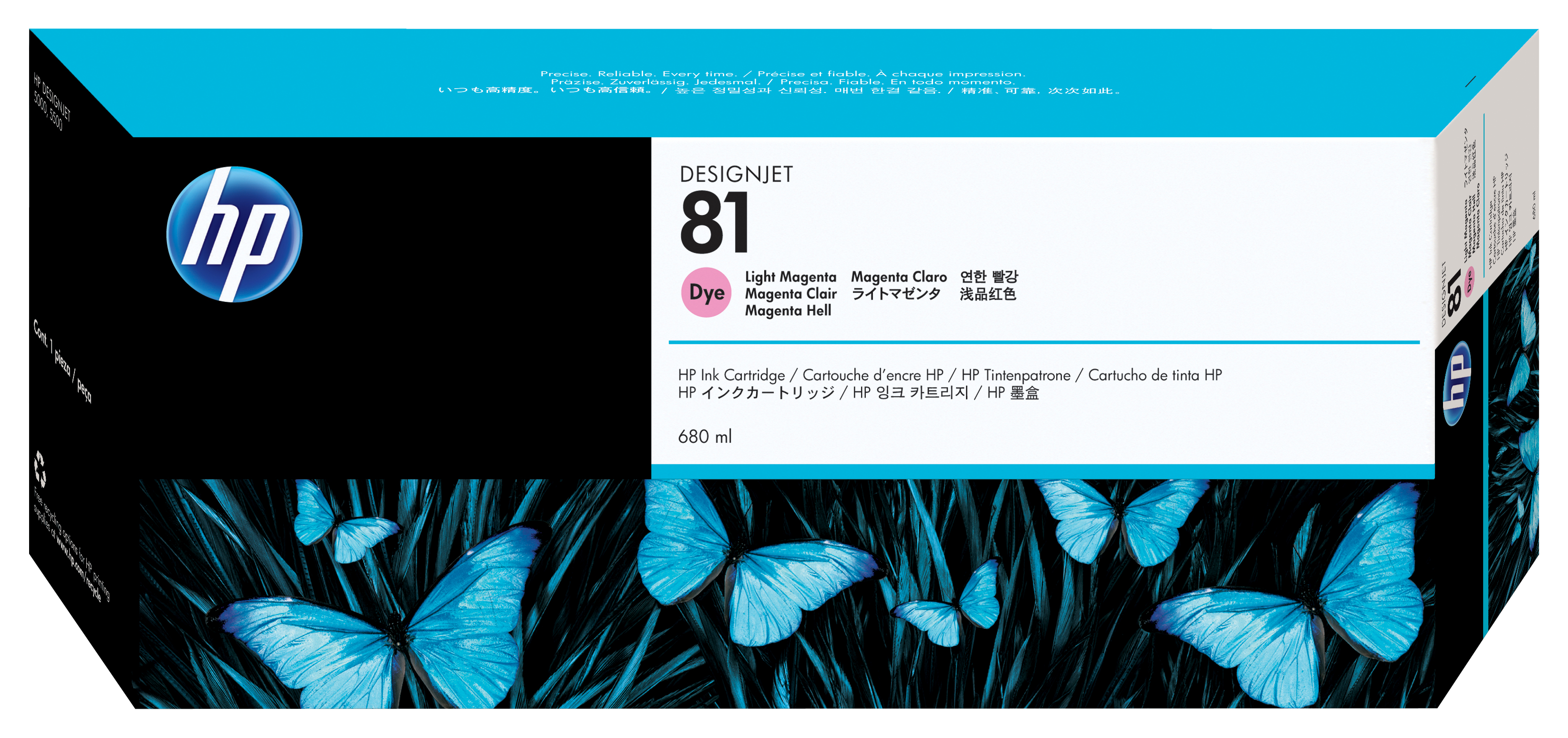 HP Designjet 5000/5500 Cartucho Magenta Claro Nº81, 680ml. Tinta para Interior.