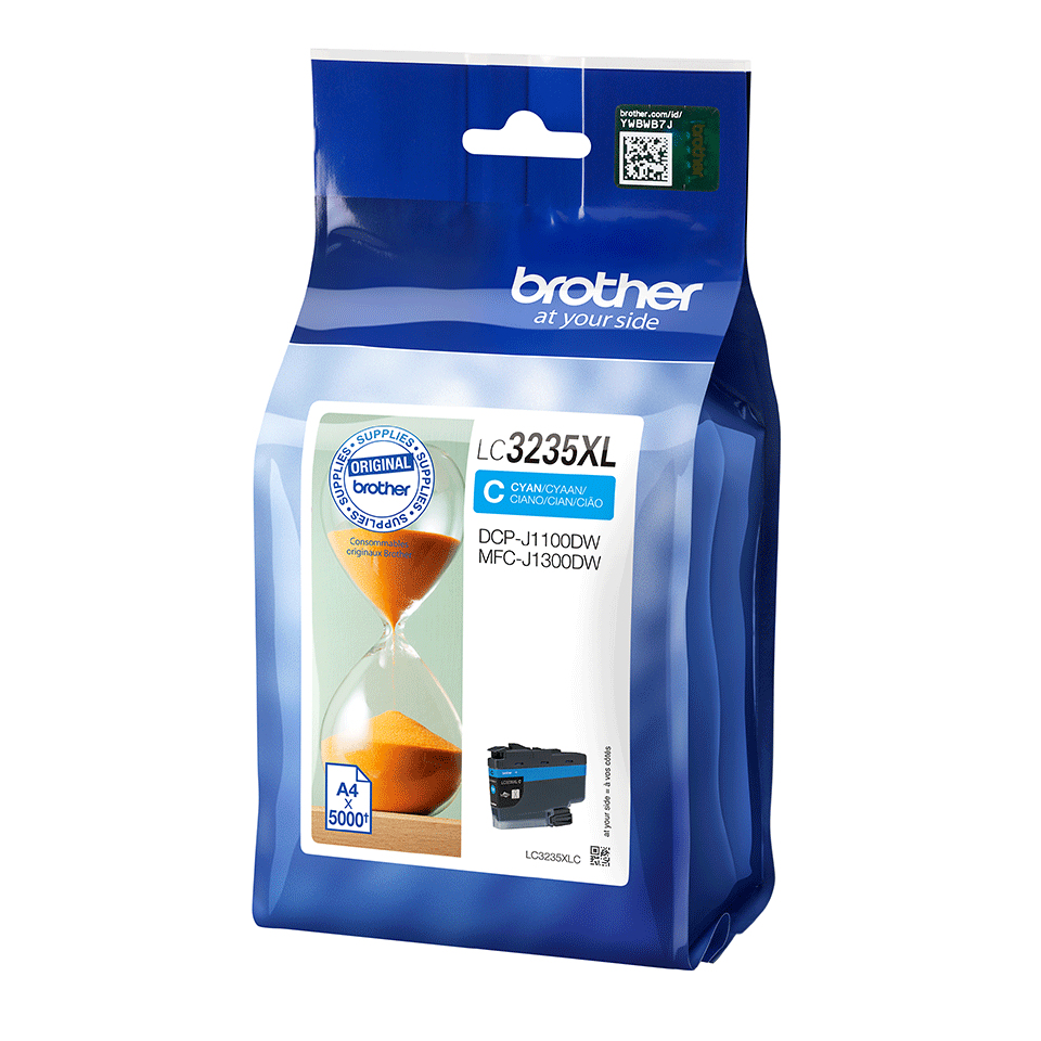 BROTHER Cartucho de tinta Cian LARGA DURACION LC3235XLC