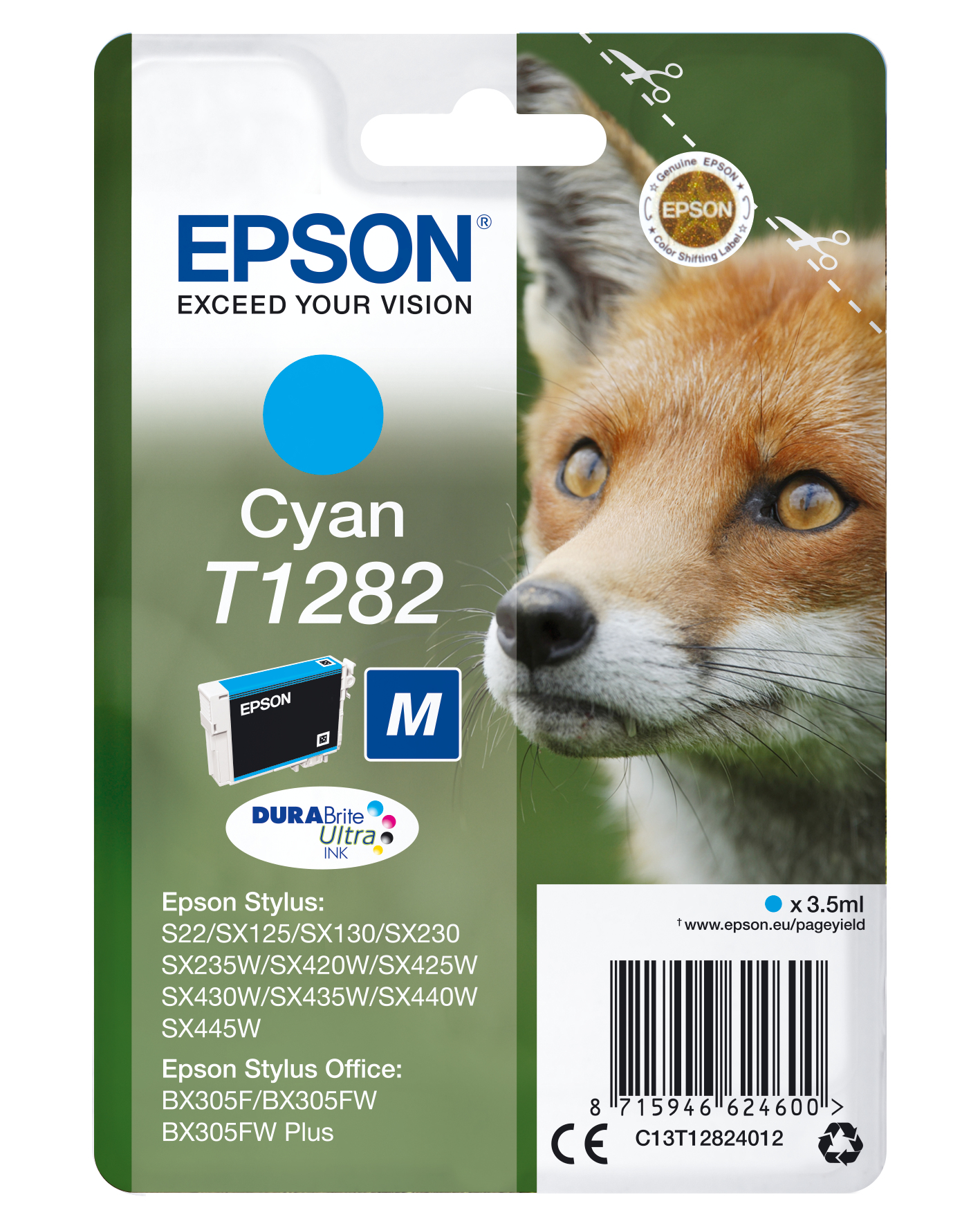 Epson Stylus S22/SX420W/425W/ Office BX305F Cartucho Cian