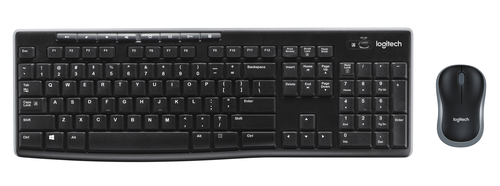 LOGITECH TECLADO + MOUSE MK270 optico wireless Negro