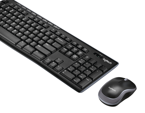 LOGITECH TECLADO + MOUSE MK270 optico wireless Negro