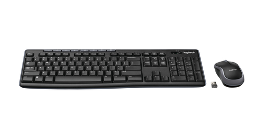 LOGITECH TECLADO + MOUSE MK270 optico wireless Negro