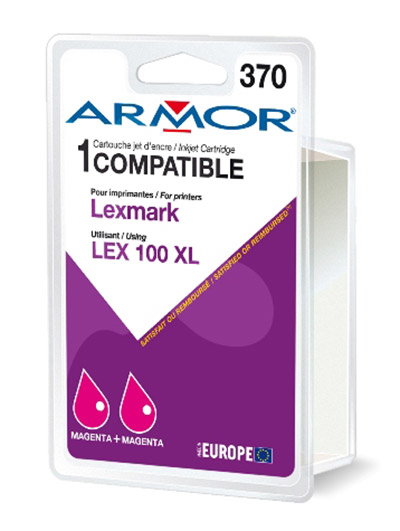 ARMOR Cartucho pack 2 LEXMARK 100XL 2M magenta -DESC