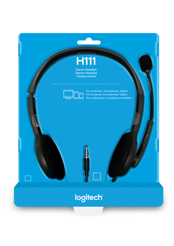 LOGITECH Auriculares con microfono headset h111