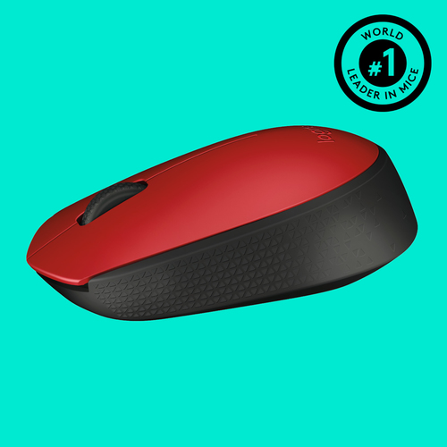 LOGITECH Raton m171 optico wireless rojo