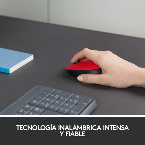 LOGITECH Raton m171 optico wireless rojo