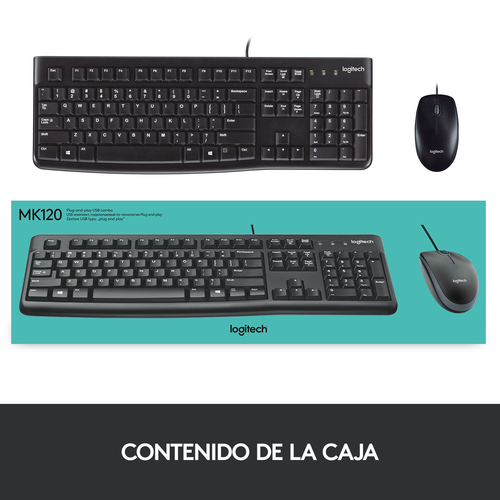 LOGITECH TECLADO + RATON MK120 optico usb 2.0 negro