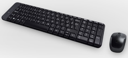 LOGITECH TECLADO + RATON MK220 optico wireless Negro