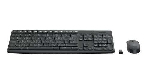 LOGITECH TECLADO + MOUSE MK235 wireless resistente a salpicaduras