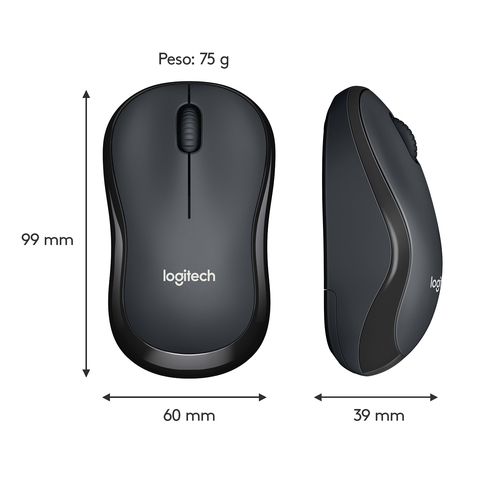 LOGITECH RATON M220 OPTICO WIRELESS SILENT GRIS