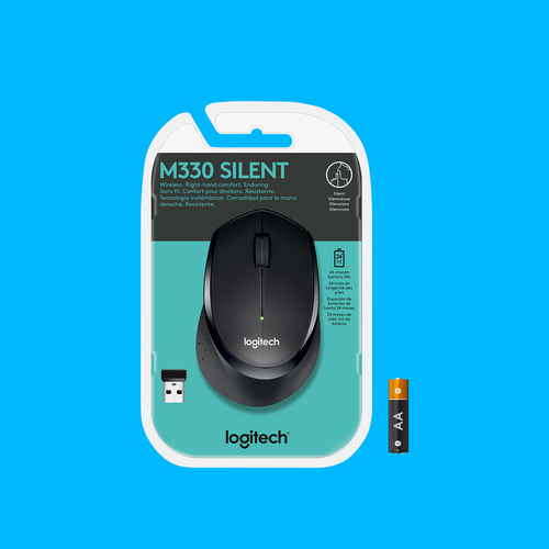 LOGITECH RATON M330 OPTICO WIRELESS SILENT PLUS GRIS