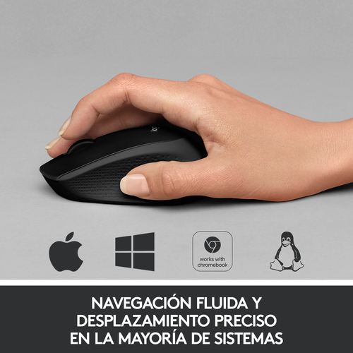LOGITECH RATON M330 OPTICO WIRELESS SILENT PLUS GRIS