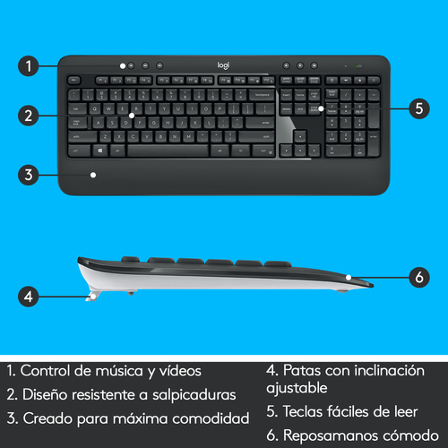 LOGITECH TECLADO + RATON MK540 OPTICO