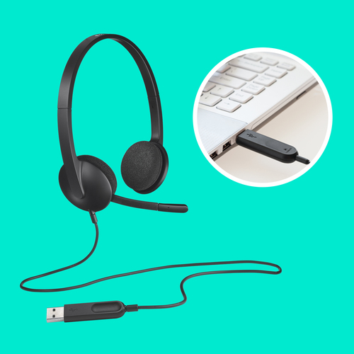 LOGITECH AURICULARES CON MICROFONO HEADSET H340 USB