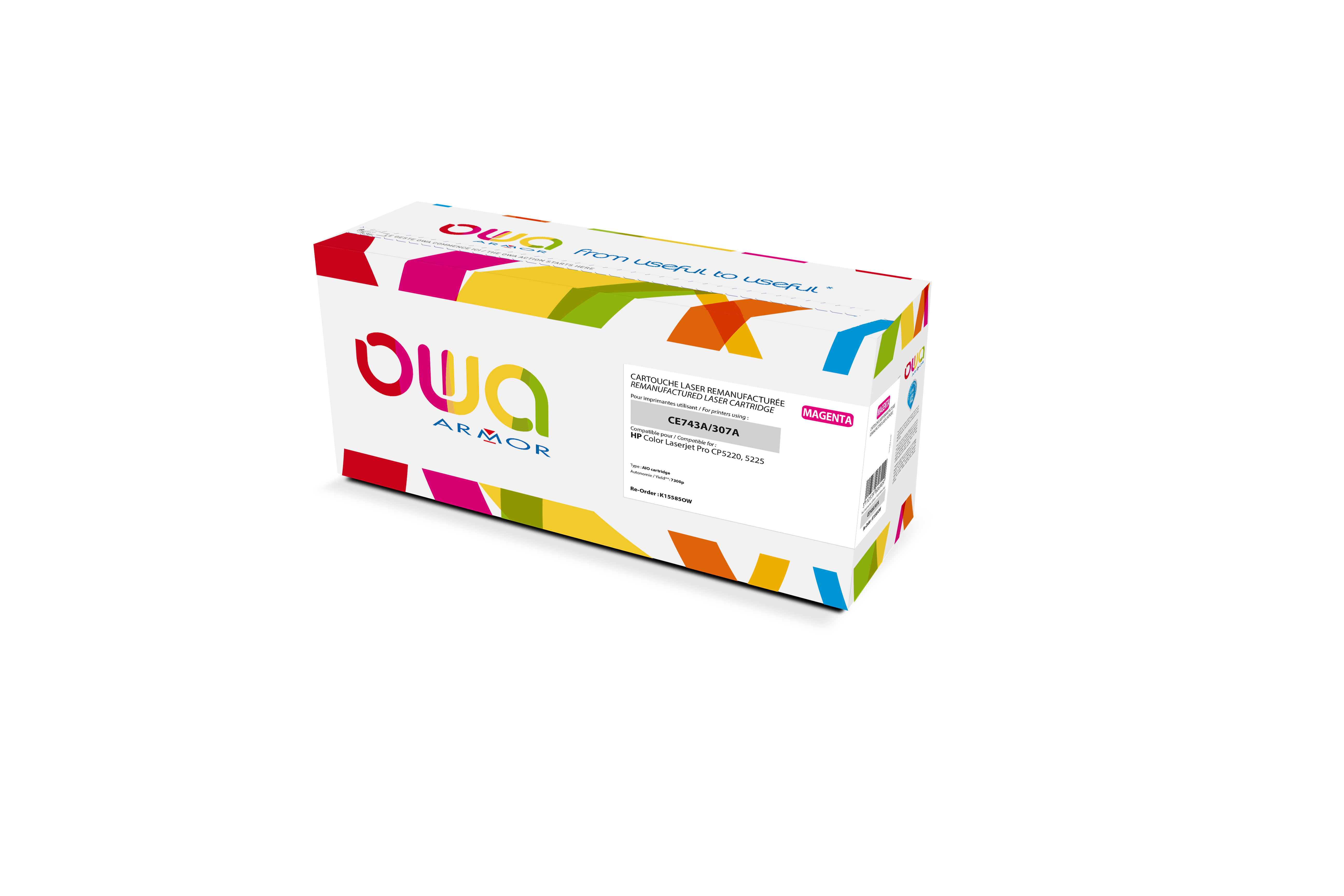 ARMOR CARTUCHO HP CE742A MAGENTA LJ CP5220 CE743A